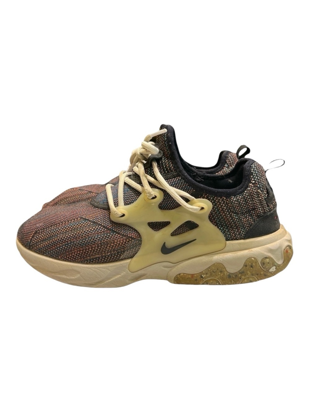 Nike React Presto Flyknit Multi-Color Black Vast Grey SZ 9.5
